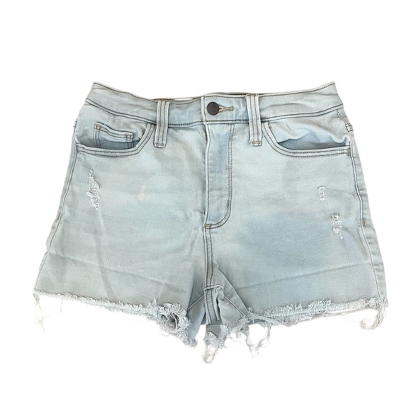 Universal Thread Denim High Rise Midi Shorts Light Wash | Size 4R - Picture 3 of 8